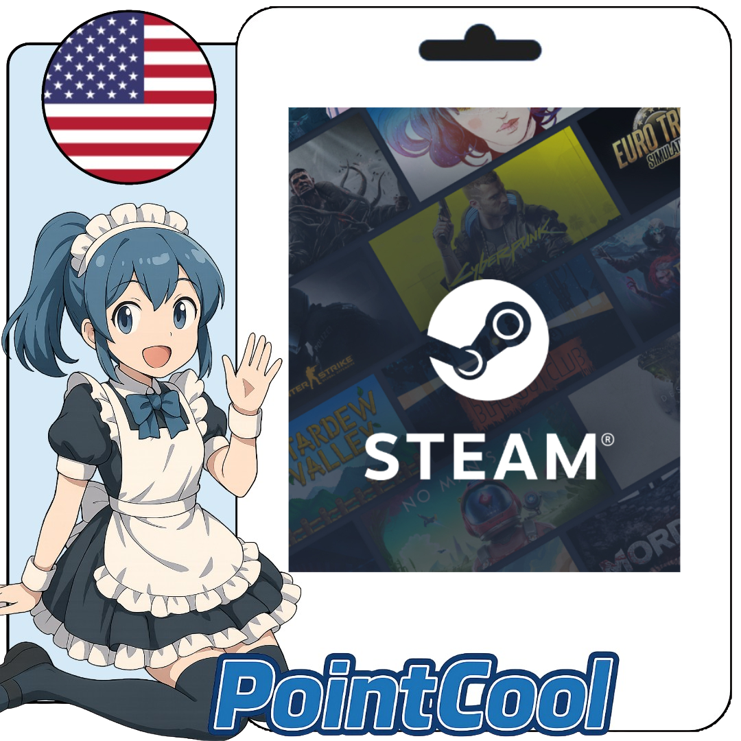 Steam Wallet 蒸氣卡 爭氣卡 (美國)(USA)【點數卡序號】